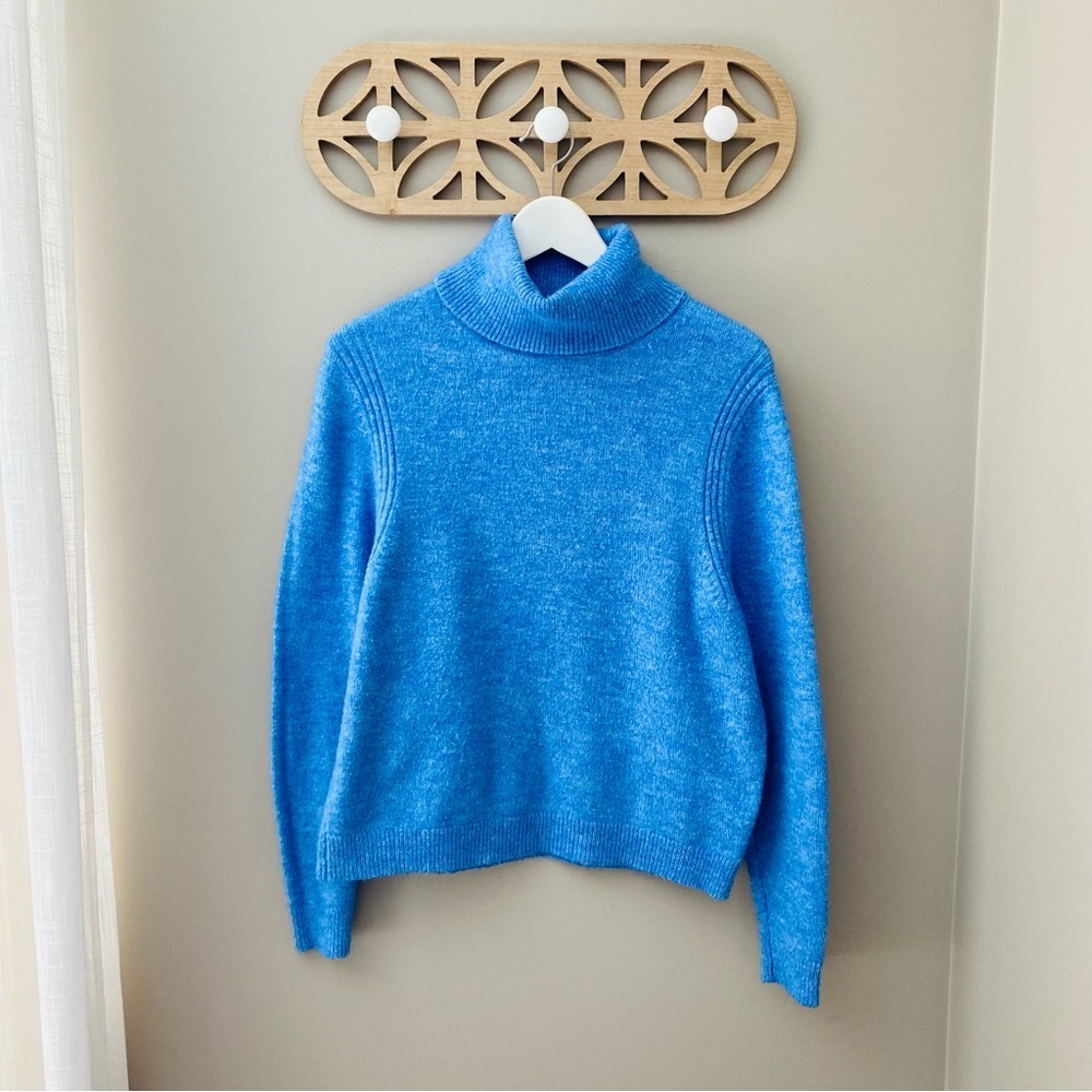 a new day Pullover Turtleneck Sweater Blue Sz Small